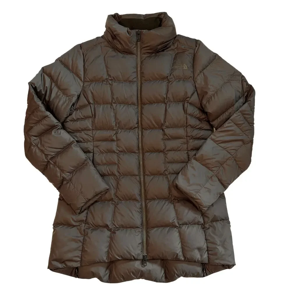 The North Face Puffer Jacket Womens Size Medium Green Transit II 550 Down *FLAW*